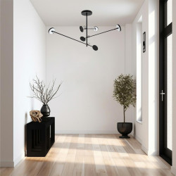 Lampa wisząca geometryczna BOBBIE 3 czarna nowoczesna Lampa wisząca geometryczna BOBBIE 3 czarna nowoczesna