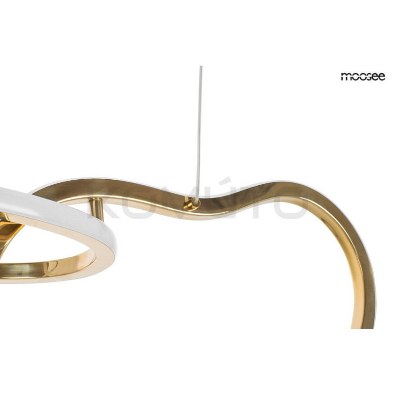 Lampa wisząca glamour JAZZ 3 złota nowoczesna kryształowa