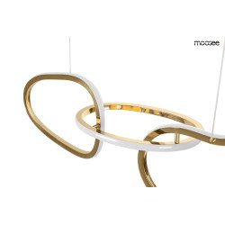 Lampa wisząca glamour JAZZ 3 złota nowoczesna kryształowa