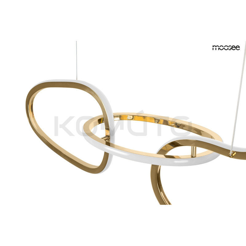 Lampa wisząca glamour JAZZ 3 złota nowoczesna kryształowa