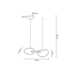 Lampa wisząca glamour JAZZ 3 złota nowoczesna kryształowa