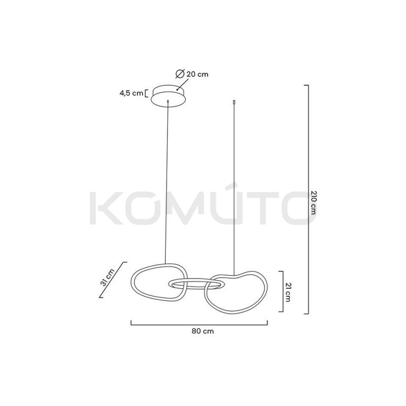 Lampa wisząca glamour JAZZ 3 złota nowoczesna kryształowa