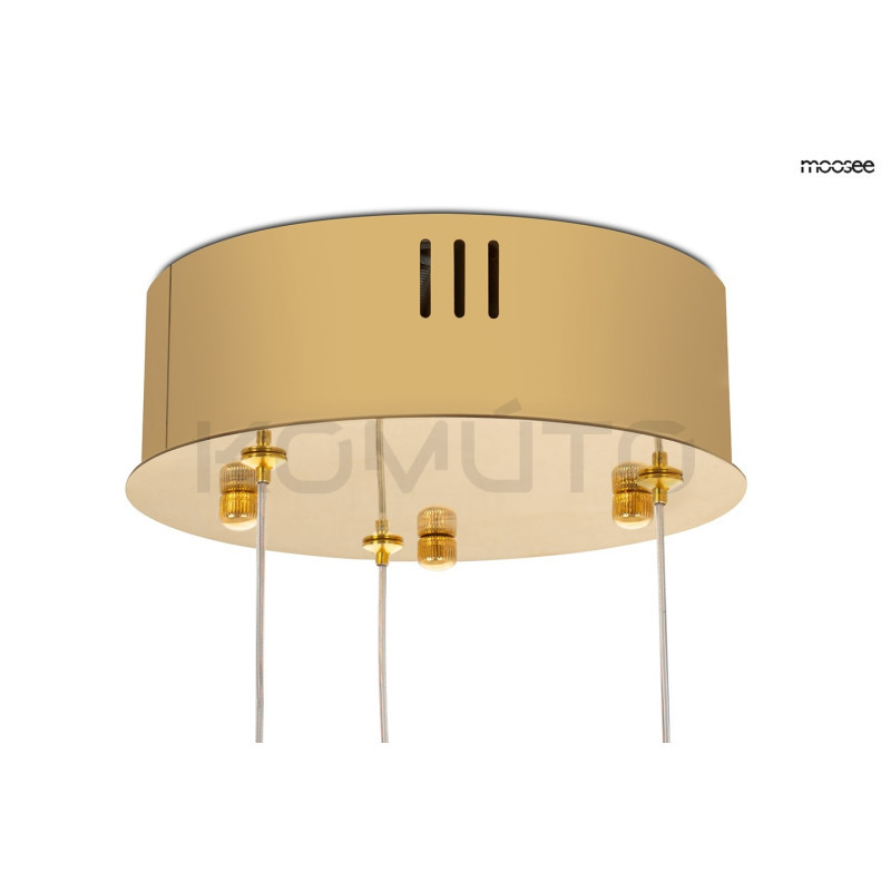 Lampa wisząca glamour potrójna LIBERTY 3B złota kryształowa Lampa wisząca glamour potrójna LIBERTY 3B złota kryształowa