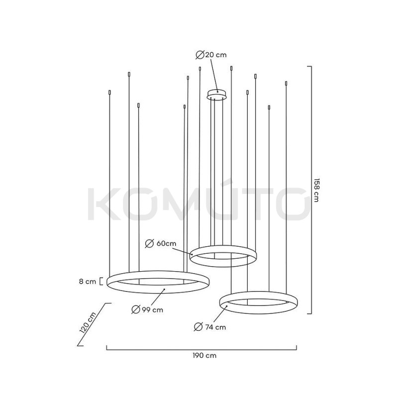 Lampa wisząca glamour potrójna LIBERTY 3B złota kryształowa Lampa wisząca glamour potrójna LIBERTY 3B złota kryształowa