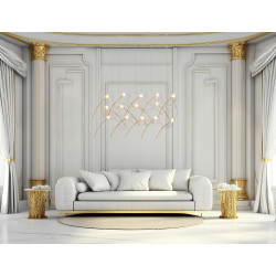 Lampa wisząca TULIPPE 14 LINE glamour złota Lampa wisząca TULIPPE 14 LINE glamour złota