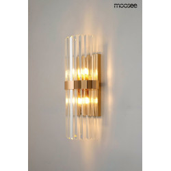 Kinkiet glamour MILAGRO złoty kryształowy