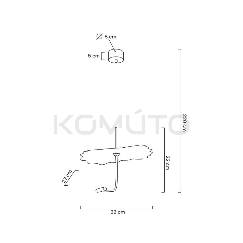 Lampa wisząca glamour LEAFS złota dekoracyjna designerska