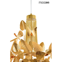 Lampa wisząca glamour PARADISO złota motyw roślinny