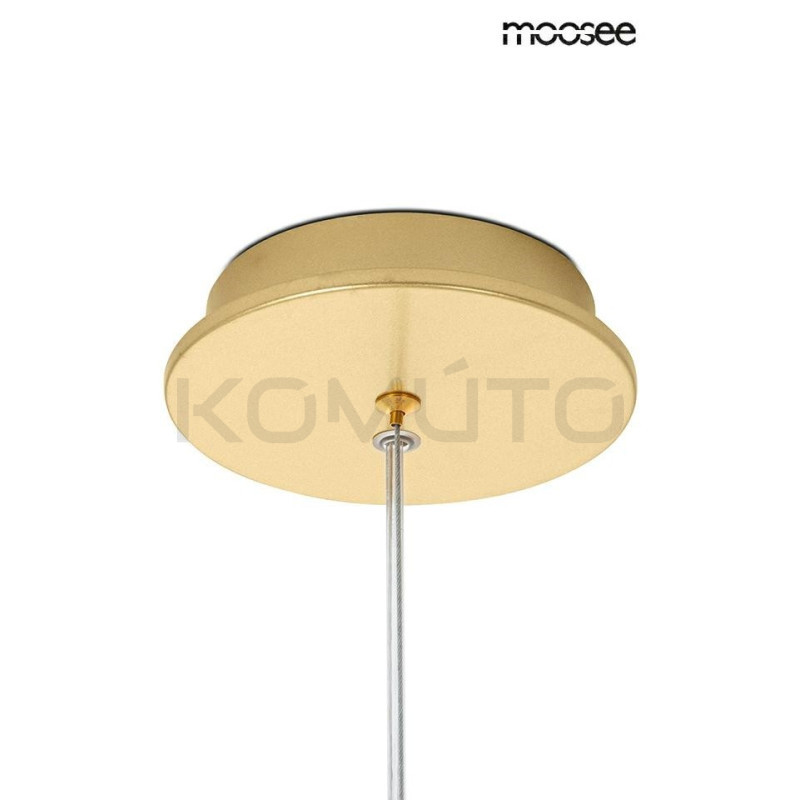 Lampa wisząca glamour PARADISO złota motyw roślinny