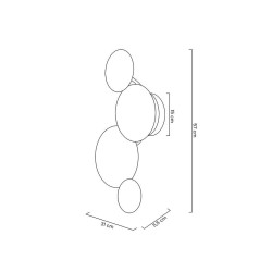 Kinkiet LIRIO 4 złoty dekoracja