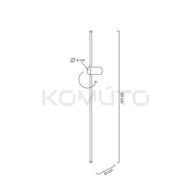 Kinkiet Ombre 100 biały nowoczesny, minimalistyczny led Kinkiet Ombre 100 biały nowoczesny, minimalistyczny led