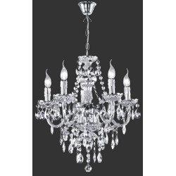 Żyrandol glamour Baroc 5 srebrny