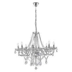 Kryształowy Żyrandol glamour Palace 8 srebrny