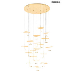 Designerska Lampa wisząca LEAFS DISC złota