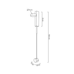 Kinkiet regulowany CLARID czarny włącznik ze ściemniaczem Kinkiet regulowany CLARID czarny włącznik ze ściemniaczem