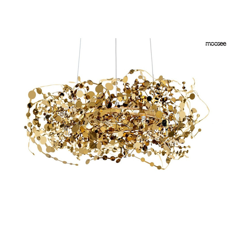 Lampa wisząca glamour MONETE 60 złota nowoczesna