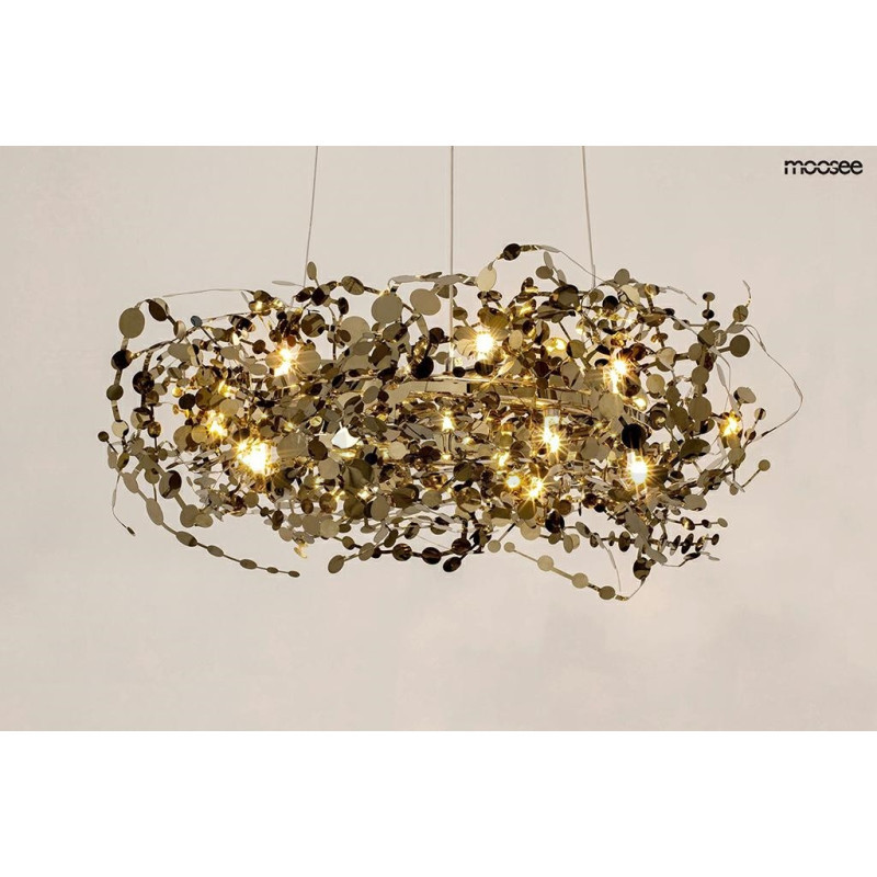 Lampa wisząca glamour MONETE 60 chrom błyszcząca