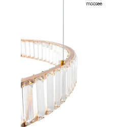 Lampa wisząca glamour potrójna LIBERTY 3A złota kryształowa Lampa wisząca glamour potrójna LIBERTY 3A złota kryształowa