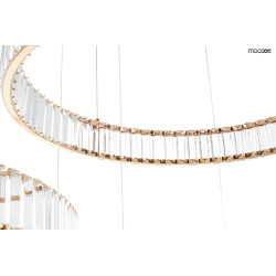 Lampa wisząca glamour potrójna LIBERTY 3A złota kryształowa Lampa wisząca glamour potrójna LIBERTY 3A złota kryształowa