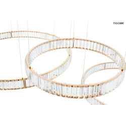 Lampa wisząca glamour potrójna LIBERTY 3A złota kryształowa Lampa wisząca glamour potrójna LIBERTY 3A złota kryształowa