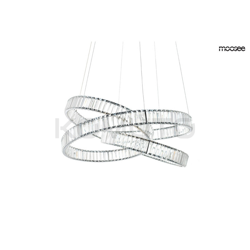 Kryształowa Lampa wisząca WAVE 75 chrom glamour