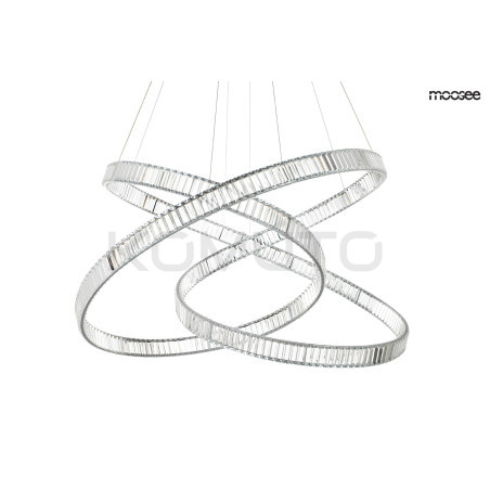Kryształowa Lampa wisząca WAVE 130 chrom nowoczesna