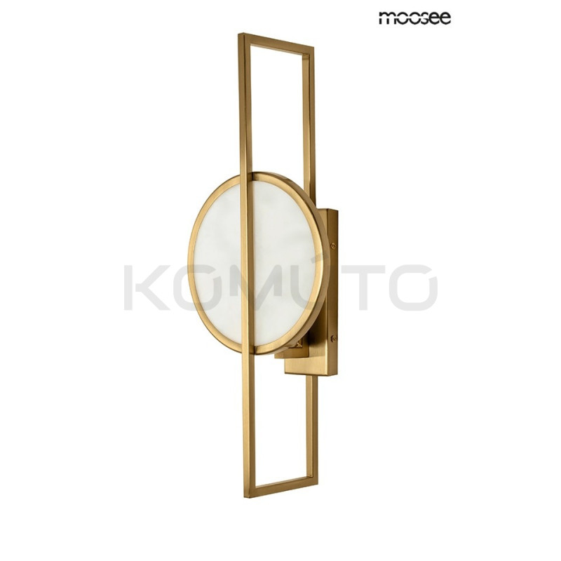 Kinkiet geometryczny Troya złoty 