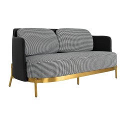 Sofa Art Deco Glamour pepitka biało czarna VENICE 3 os.