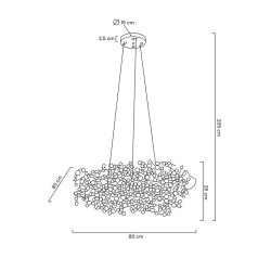Lampa wisząca MONETE 80 złota nowoczesna