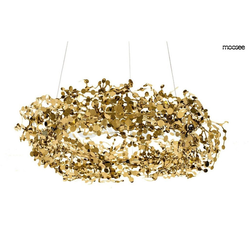 Lampa wisząca glamour MONETE 60 złota nowoczesna