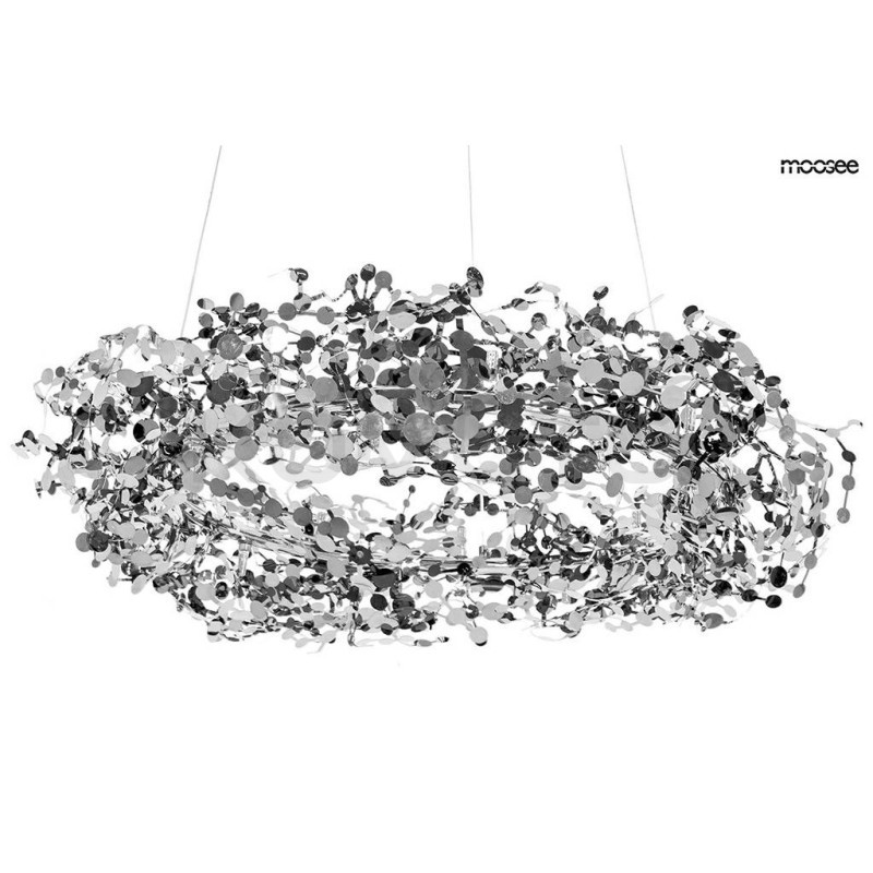 Lampa wisząca glamour MONETE 80 chrom nowoczesna Lampa wisząca glamour MONETE 80 chrom nowoczesna