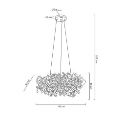 Lampa wisząca glamour MONETE 60 chrom błyszcząca