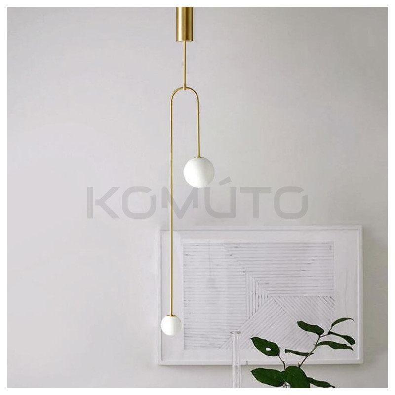 Lampa wisząca glamour LOOP złota nowoczesna asymetryczna Lampa wisząca glamour LOOP złota nowoczesna asymetryczna
