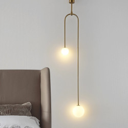 Lampa wisząca glamour LOOP złota nowoczesna asymetryczna Lampa wisząca glamour LOOP złota nowoczesna asymetryczna