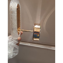 Kinkiet kryształowy JEWEL złoty wydłużony owal