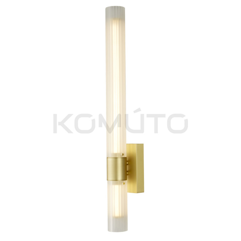 Kinkiet glamour SOLO LED BIAŁO ZŁOTY 60 szklany