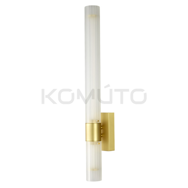 Kinkiet glamour SOLO LED BIAŁO ZŁOTY 60 szklany Kinkiet glamour SOLO LED BIAŁO ZŁOTY 60 szklany