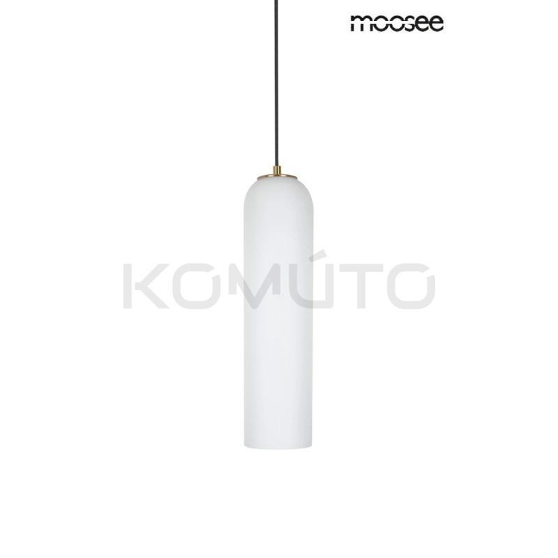 Lampa wisząca glamour Slack Biała szklana