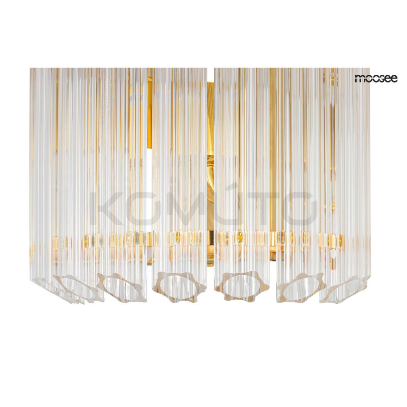 Kinkiet glamour PALACE złoty z kryształkami szklanymi  Kinkiet glamour PALACE złoty z kryształkami szklanymi