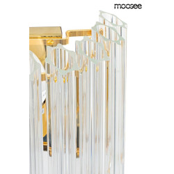 Kinkiet glamour PALACE złoty z kryształkami szklanymi  Kinkiet glamour PALACE złoty z kryształkami szklanymi