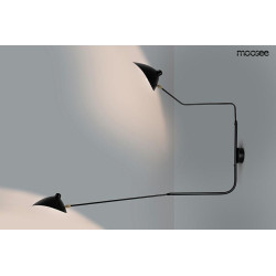 Kinkiet Raven 2 Wall czarny regulowany Kinkiet Raven 2 Wall czarny regulowany