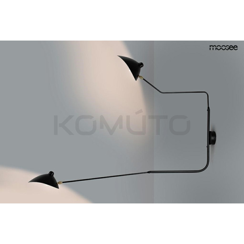 Kinkiet Raven 2 Wall czarny regulowany Kinkiet Raven 2 Wall czarny regulowany