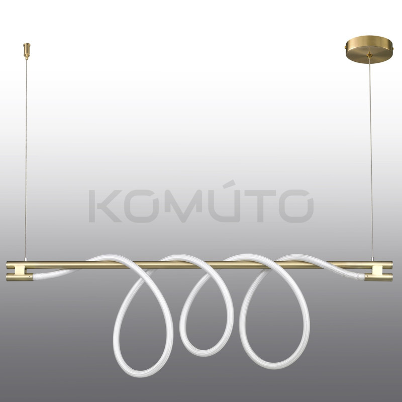 LAMPA WISZĄCA pozioma FANTASIA LONG LED ZŁOTA 120 nowoczesna