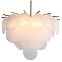 LAMPA WISZĄCA GLAMOUR FIORE BIAŁA 60 nad stół do salonu LAMPA WISZĄCA GLAMOUR FIORE BIAŁA 60 nad stół do salonu