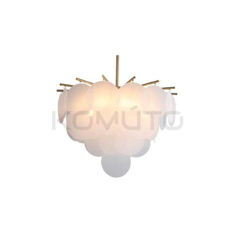 LAMPA WISZĄCA GLAMOUR FIORE BIAŁA 60 nad stół do salonu LAMPA WISZĄCA GLAMOUR FIORE BIAŁA 60 nad stół do salonu