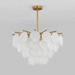 LAMPA WISZĄCA GLAMOUR FIORE BIAŁA 60 nad stół do salonu LAMPA WISZĄCA GLAMOUR FIORE BIAŁA 60 nad stół do salonu