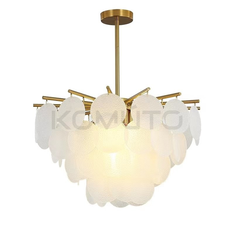 LAMPA WISZĄCA GLAMOUR FIORE BIAŁA 60 nad stół do salonu
