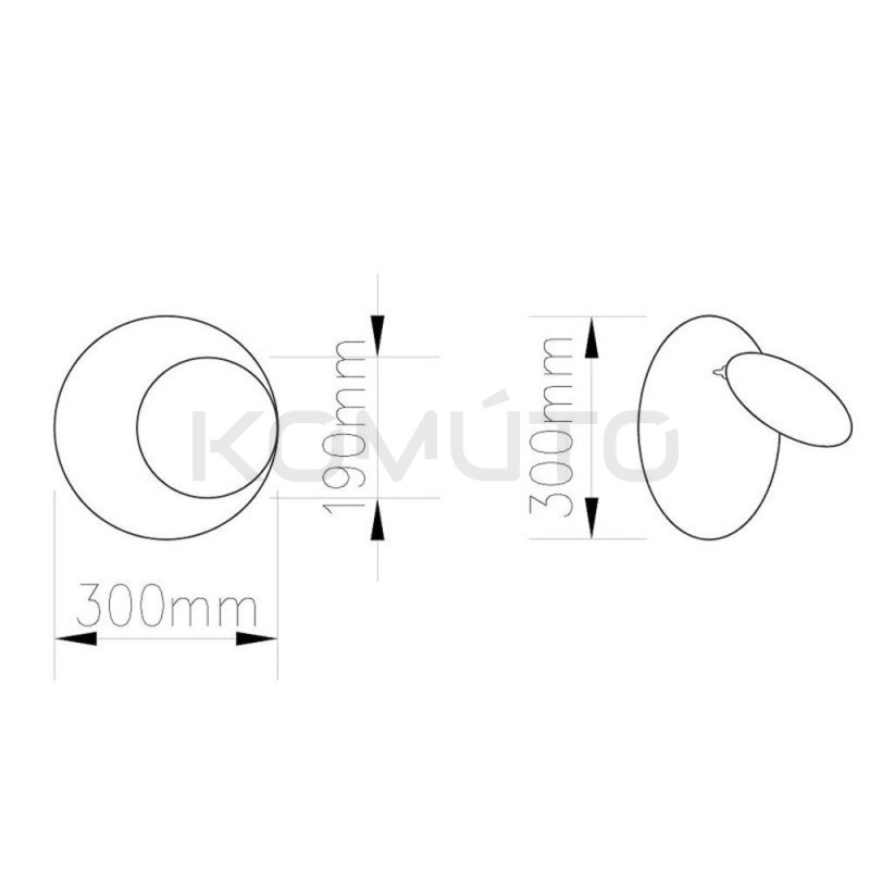 Kinkiet geometryczny PILLS biały z regulacją światła Kinkiet geometryczny PILLS biały z regulacją światła