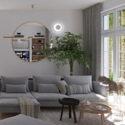 Kinkiet geometryczny PILLS biały z regulacją światła Kinkiet geometryczny PILLS biały z regulacją światła