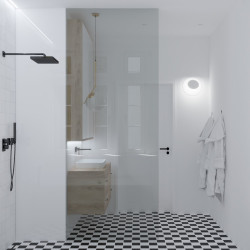 Kinkiet geometryczny PILLS biały z regulacją światła Kinkiet geometryczny PILLS biały z regulacją światła